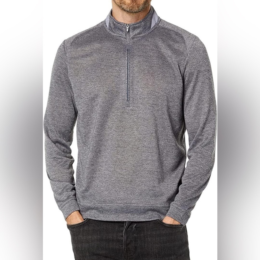 johnnie-O Men’s Gray Reflex Prep-formance 1/4 Zip Pullover